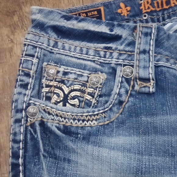 Rock Revival Capri 26 Bella Embroidered Distressed NWT - Picture 5 of 13